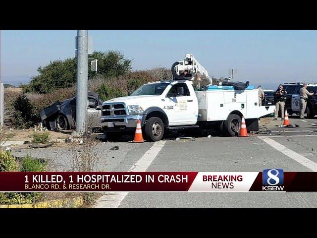 1 dead after crash into utility truck in Monterey County