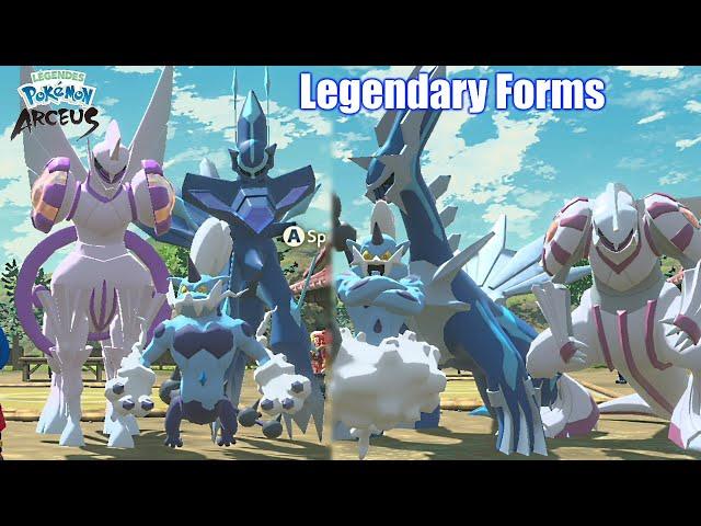 All Legendary Pokemon Forms & Transformations - Pokemon Legends Arceus