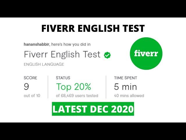 Fiverr English Test Questions and Answers 2020 | Tips and Tricks to Pass Any Fiverr Skill Tests