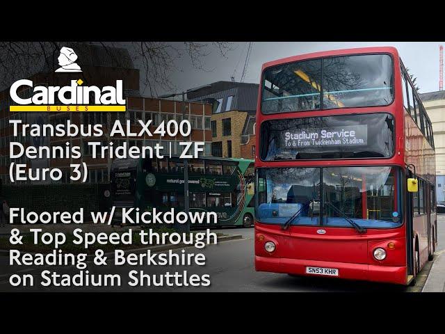 Cardinal Buses ALX400 Trident ZF gets Floored ft. Kickdown & Top Speed through Reading & Berkshire