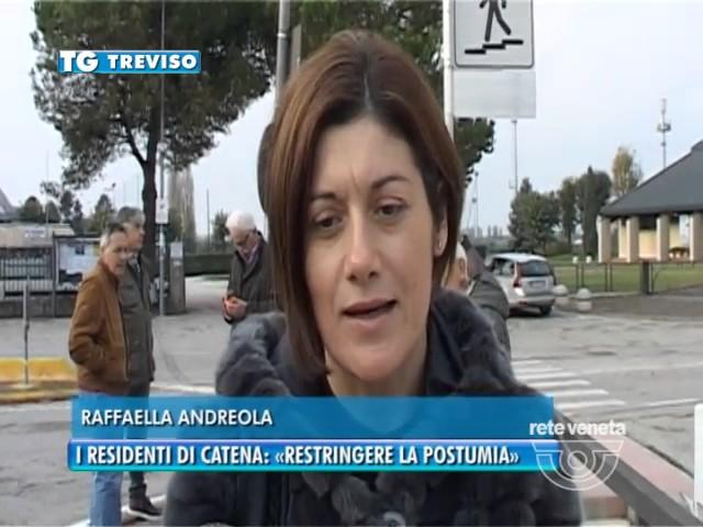 TG TREVISO (10/11/2016) - I RESIDENTI DI CATENA: «RESTRINGERE LA POSTUMIA»