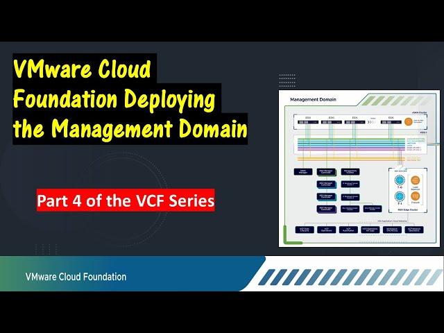 VMware Cloud Foundation - Deploying the Management Domain.  Part 4 of the VCF Series
