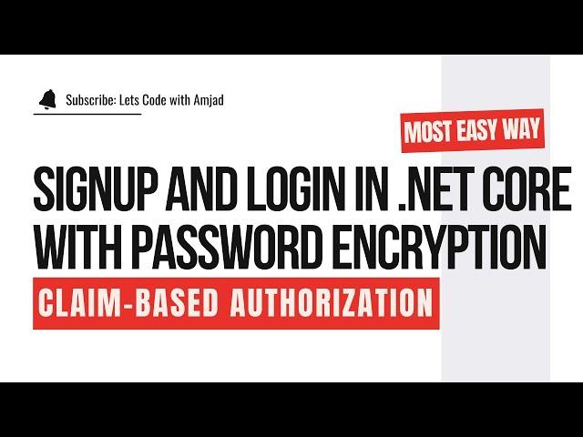 ASP.NET Core MVC Login and Registration | Claims-based Authorization in ASP.NET Core