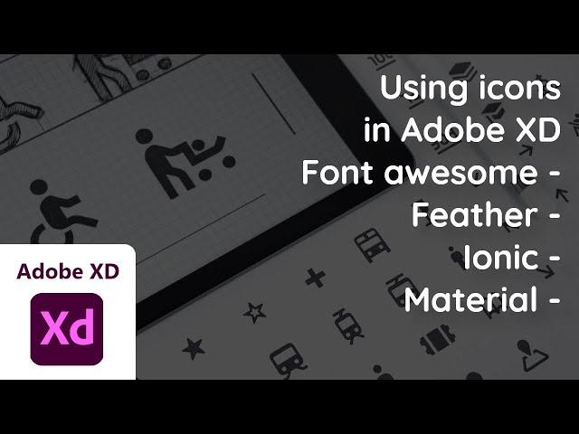 How to use icons in Adobe XD  Font awesome , Feather, Material , Ionic, Simple