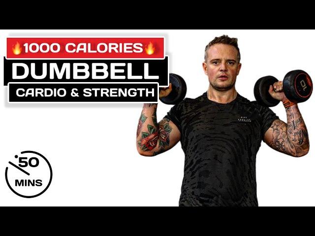 BURN 1000 Calories With This DUMBBELL Workout | Full Body Cardio & Strength