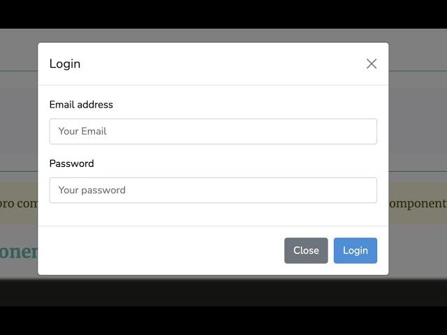 Login Form in Bootstrap Modal using Laravel Livewire