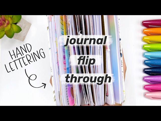 Journal Flip Through with Hand Lettering Ideas! (2022)