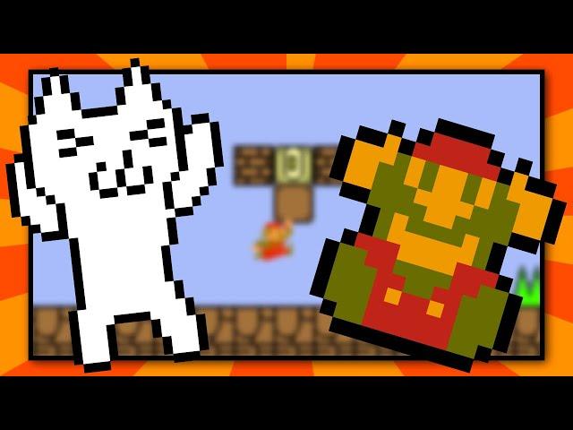 Cat Mario but It's Remade in Mari0 (Hilarious Troll Super Mario Game)