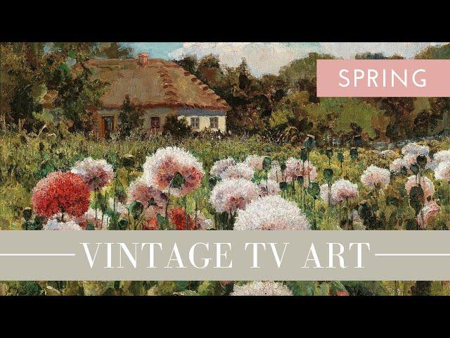 Vintage TV Art | Spring Floral Art | Turn Your TV into Artwork