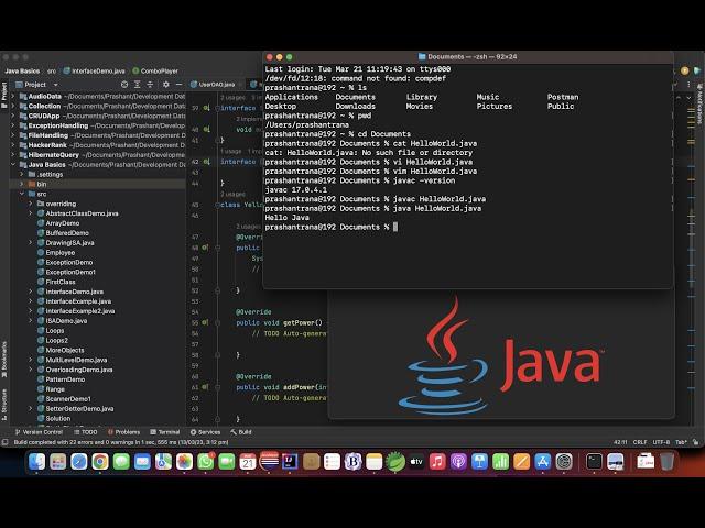 How To Compile And Run Java Programs Using Terminal in MacOS M1/M2