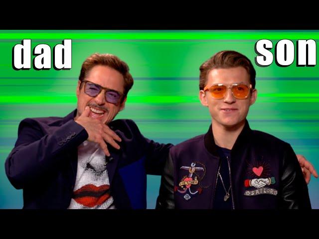 Robert Downey Jr. being Tom Holland's dad for almost 9 minutes straight