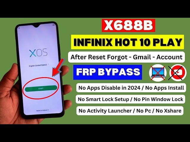 Infinix Hot 10 Play Frp Bypass 2024 Method | Infinix X688b Frp Unlock  Not Android Setup Force Stop