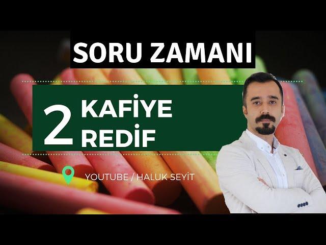 KAFİYE (UYAK) - REDİF / ÖRNEKLERLE ANLATIM ( YKS / AYT EDEBİYAT )