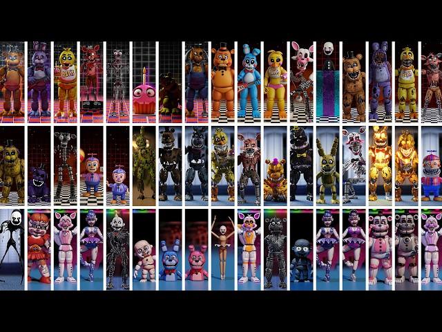 Five Nights at Freddy's 1-4 + Sister Location Animatronics Workshop Animations