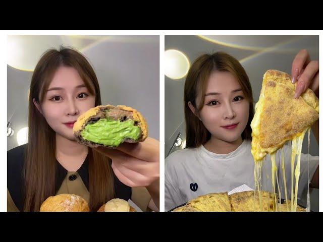 ASMR Dessert Puffs & Durian Crepe I EP130 #美女帅哥吃播 #EatingShow #asmr #chinesefood #youyou 