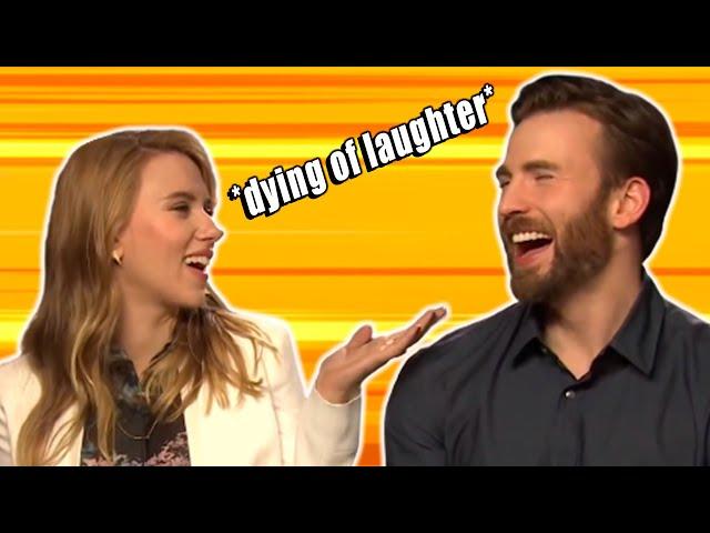 chris evans and scarlett johansson being crazy together for 12 minutes