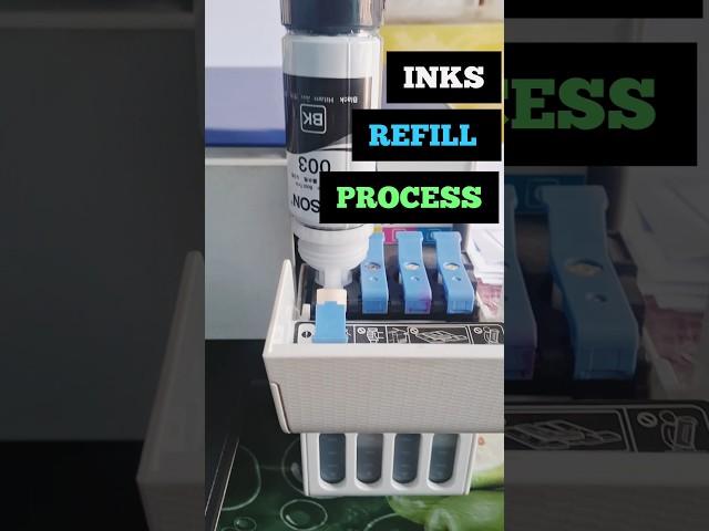 Ink Tank Printer️Inks Refill Prosess#shortsfeed#printer#shorts#browsefeture#tech#trandingshorts