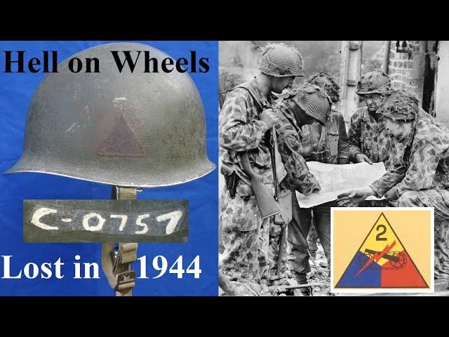 Hell on wheels and hell to research! Researching a WWII 2nd Armored helmet with laundry number