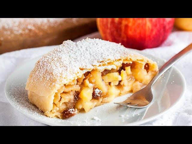 Viennese Apple Strudel | Correct thin crust for strudel with apples and cinnamon