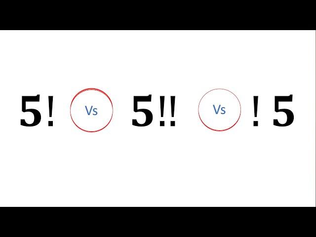 Factorial | Double Factorial | Left Factorial | Sub Factorial