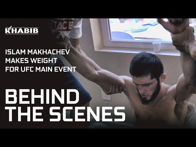 Islam Makhachev's Weight Cut for UFC Main Event [BEHIND THE SCENES]