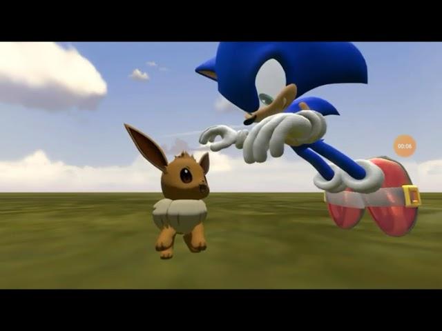 Sonic tickles Eevee (3