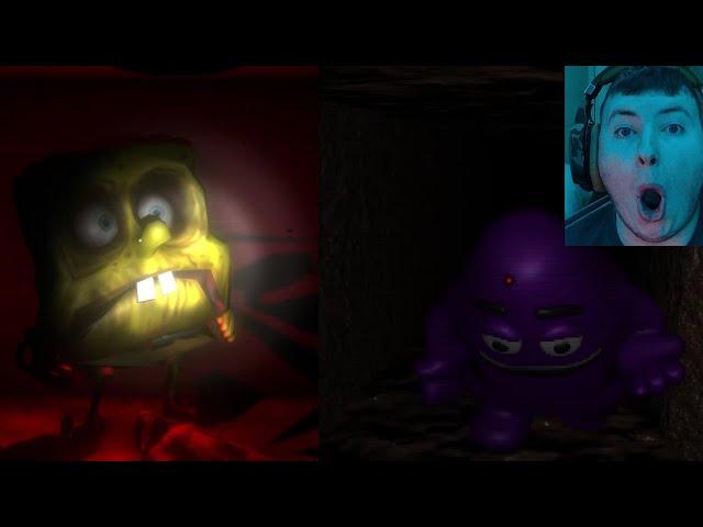 THESE GAMES ARE CREEPY TO PLAY | SpongeBob KillerPants And Grimace's Basement