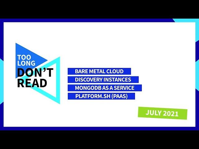 New Bare Metal, MongoDBaaS, Web PaaS & more | OVHcloud Product News - July 2021