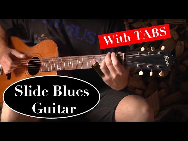 OPEN D SLIDE BLUES on a 1930s Levin Parlor Guitar (WITH TABS) ALMOST 3 MILLION VIEWS!