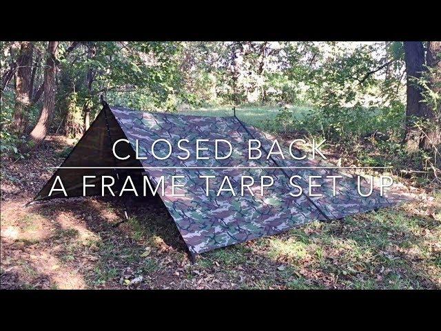 Closed Back A Frame Tarp Set Up