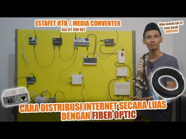 Cara Memperluas Jaringan Wifi Menggunakan Fiber Optic, HTB Estafet ala RT RW NET