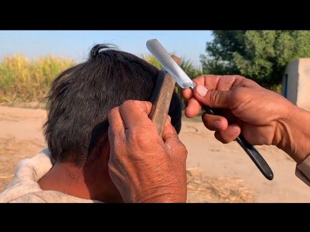 100 Year Old ASMR Fast Hair Cutting With Barber Old