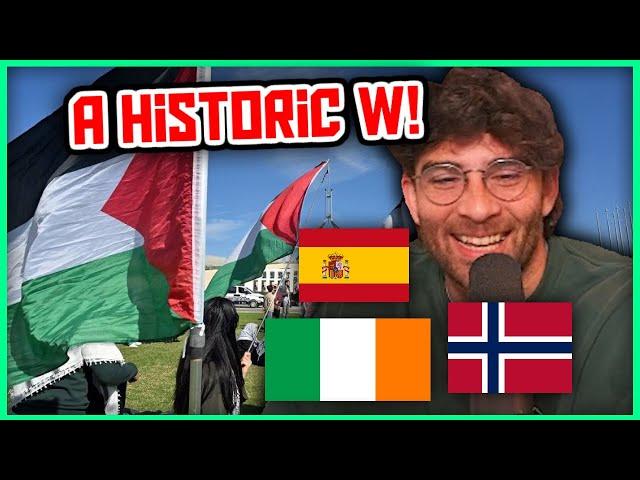 Ireland, Norway & Spain Officially Recognize Palestine as a State | Hasanabi Reacts to BBC News