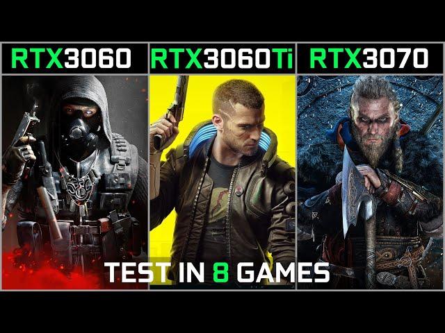 RTX 3060 vs RTX 3060Ti vs RTX 3070 | Test in 8 Games | 1080p - 1440p