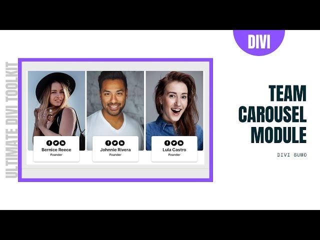 Team Carousel  Module for Divi | Divi Sumo