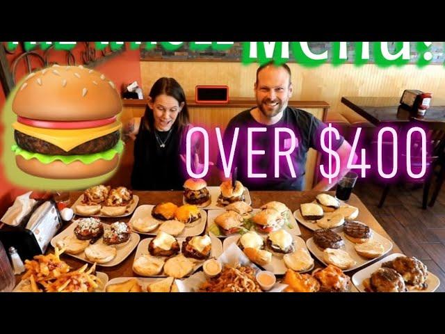 FULL MENU BURGER CHALLENGE ~ HUGE AND IMPOSSIBLE! ~ MENU CHALLENGE ~ DAN KENNEDY