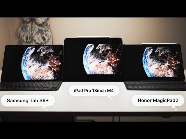 Ultimate Display Showdown: Honor Magicpad 2 vs Samsung Tab S9+ vs Apple iPad Pro M4 (13-inch)!