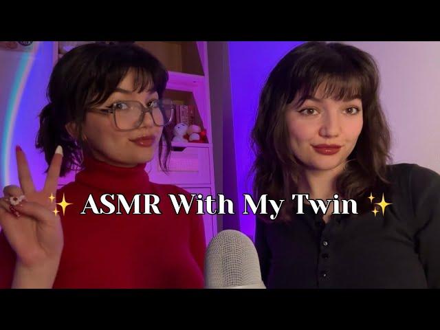 ASMR With My Twin ‍️( Double Fast Mouth Sounds, Inaudible Whispers, Tapping, More )