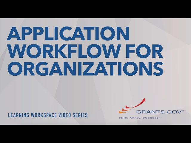 Learning Workspace - Application Workflow for Organizations