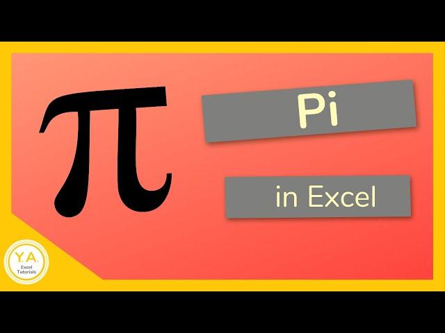 How to Use Pi in Excel - Tutorial