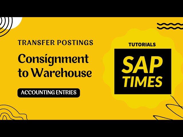 Consignment to Warehouse Transfer Postings in SAP MM | SAP Inventory | SAP Tutorial