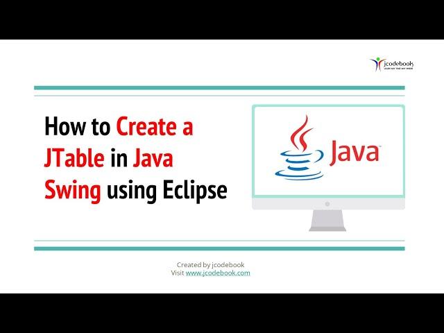 #84 How to Create a JTable in Java Swing using Eclipse