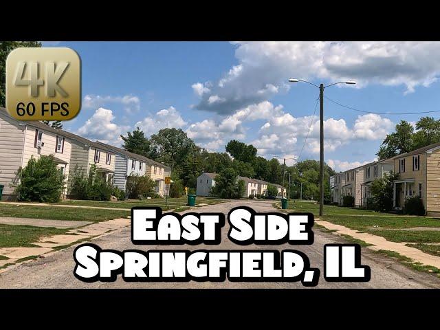 Driving Around Springfield, Illinois Hood - East Side in 4k Video