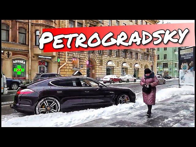 LIVE Russia St Petersburg Walking Tour Kamennoostrovsky Avenue, Studio Lenfilm LIVE CAMERA