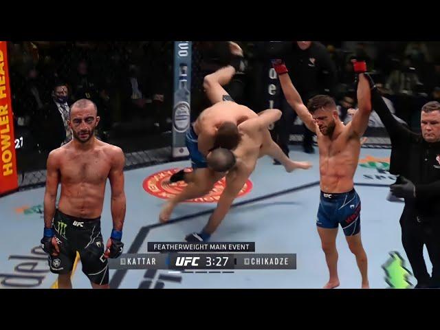 UFC Calvin Kattar Destroyes Giga Chikadze Full Highlights