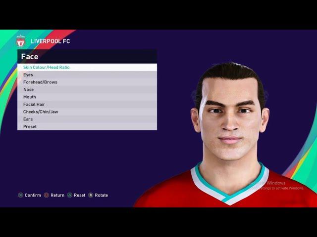 eFootbal PES 2021 Face Build Darwin Nunez Liverpool & Uruguay