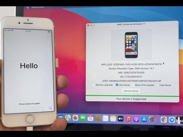 NEW SMD UNIVERSAL ACTIVATOR 1.1 icloud bypass meid/gsm iOS 12-14.8.1 with calls