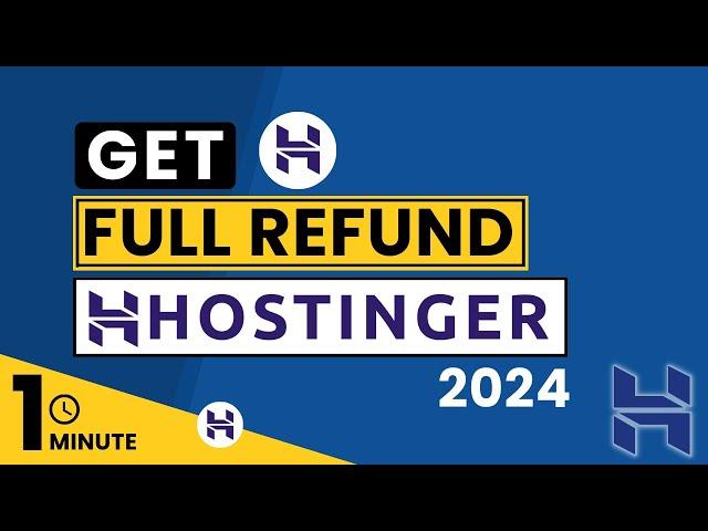 How To Refund From Hostinger 2024 | Return Hostinger Hosting And Domain