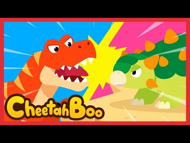 [NEW] Tyrannosaurus VS. Ankylosaurus | Dinosaur song | Nursery rhymes & Kids Song | #Cheetahboo