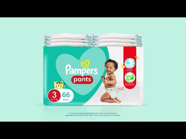 Pampers Double Skin Protection Pants | Extra Nappies Free